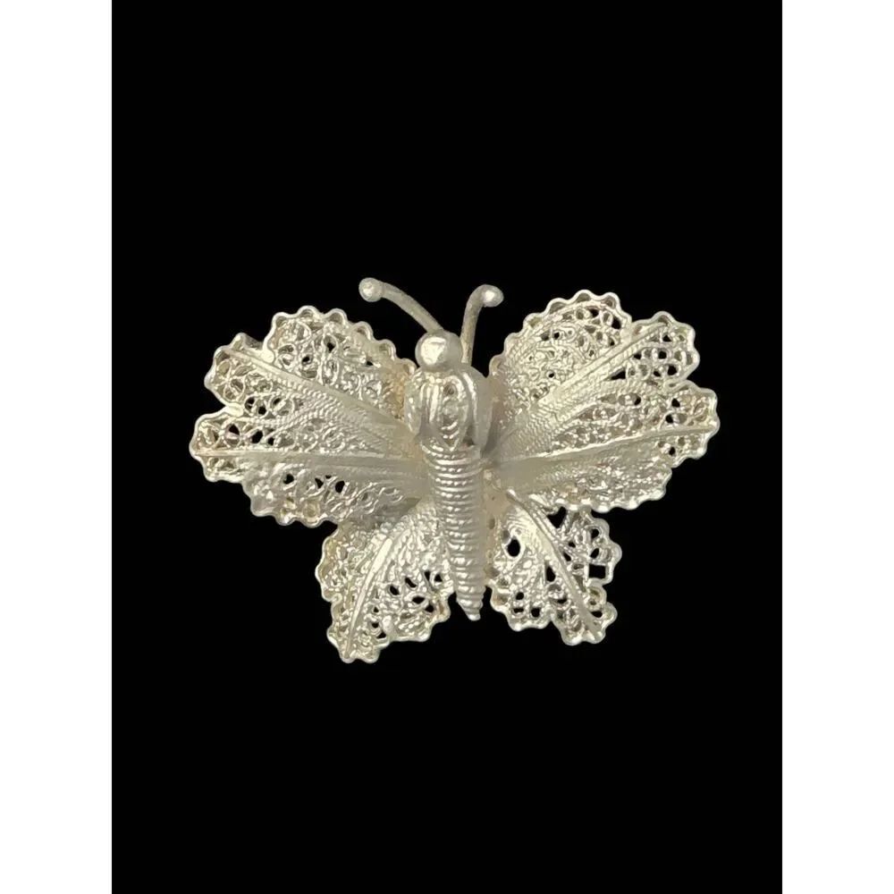 Women's Silver Tone Butterfly Pin